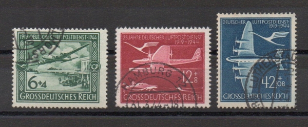 Michel Nr. 866 - 868, Luftpostdienst gestempelt.